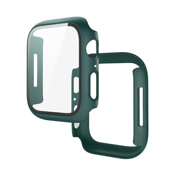 [6931474785367] Apple Watch 7 41mm / Watch 8 41mm Hoco WS3 Shadow case built-in with tempered glass (Green)