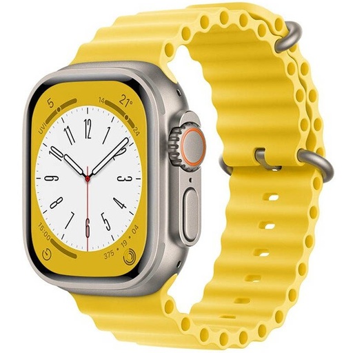 Apple Watch 42mm / Watch 44mm / Watch 45mm / Watch 49mm HOCO WA12 silikonski remen žuta