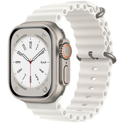 Apple Watch 42mm / Watch 44mm / Watch 45mm / Watch 49mm HOCO WA12 silikonski remen bijela