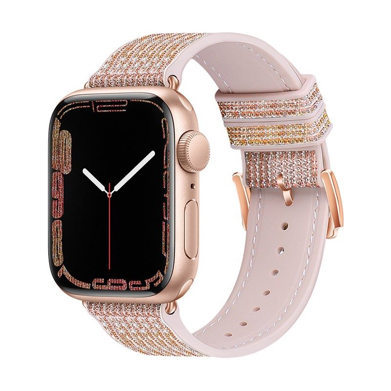 [6931474787958] Apple Watch 42mm / Watch 44mm / Watch 45mm / Watch 49mm HOCO WA11 diamond smartwatch strap red