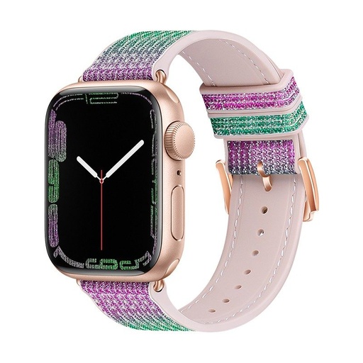 Apple Watch 42mm / Watch 44mm / Watch 45mm / Watch 49mm HOCO WA11 diamond pametni sat remen ljubičasta