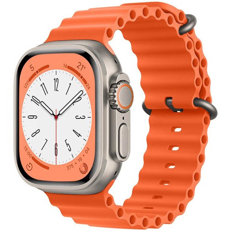 [6931474789600] Apple Watch 38mm / Watch 40mm / Watch 41mm HOCO WA12 silicone strap silver