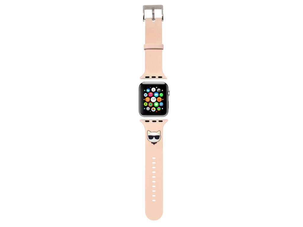 [KLAWMSLCP] Apple Watch 38/40mm (Pink) Karl Lagerfeld Choupette Head strap - KLAWMSLCP