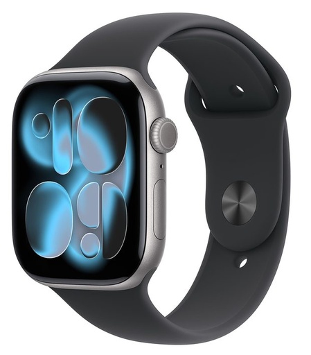 Apple Watch 11 42mm Aluminium Space Siva with Crna Sport Band M/L MEQX4