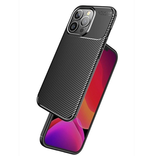 Apple iPhone 13 Pro carbon fiber silikonski zaštitna maskica (Crna)