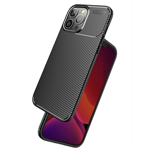 Apple iPhone 13 Pro Max carbon fiber silikonski zaštitna maskica (Crna)