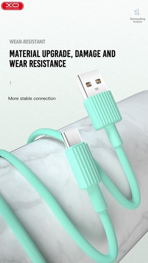 XO NB156 micro USB podatkovni kabel (Crna) – silikonski obloga, 2.4A