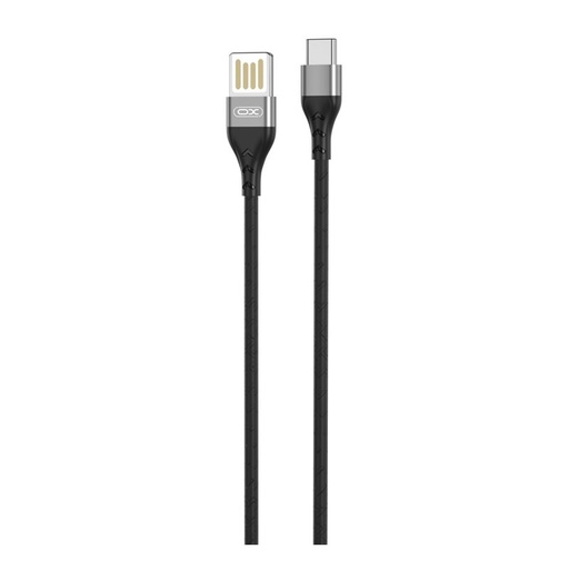 XO NB188 micro USB podatkovni kabel (Siva) – 1 m, 2.4A, dvostrani USB priključak