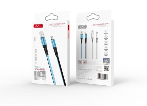 XO NB154 micro USB podatkovni kabel (Plava) – 1 m, 2A