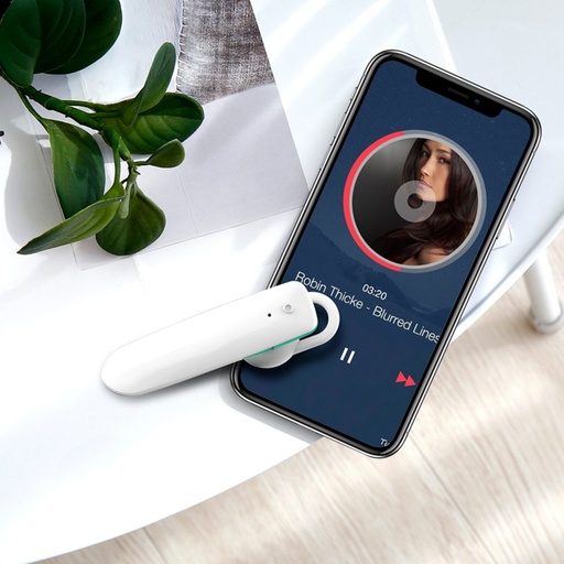 XO B29 bluetooth headset, BT v4.2, 2,5 sati glazba/poziv, Micro USB punjenje, bijela