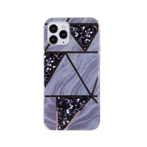 Apple iPhone 12 / iPhone 12 Pro geometric marmur zaštitna maskica (Grafit)