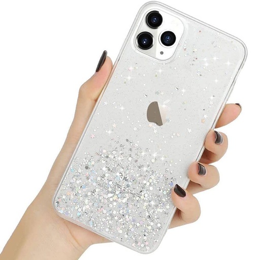 Apple iPhone 12/12 Pro sequins glue glitter sjajan silikonski zaštitna maskica (Proziran)