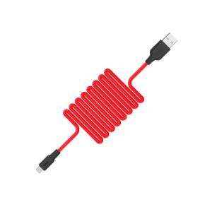 Hoco X21 microUSB kabel (izdržljiv), 2A, silikonski, 1m, crna/ crvena