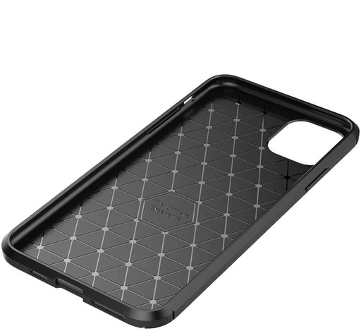 Apple iPhone 12/12 Pro carbon fiber silikonski zaštitna maskica (Crna)
