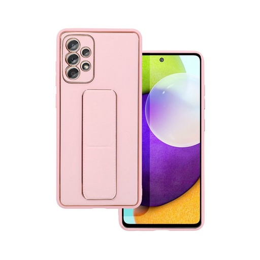 Samsung Galaxy A52 4G/A52 5G/A52s 5G koža zaštitna futrola izvlačivi sa stalkom, magnetski auto držač kompatibilan (Ružičasta)