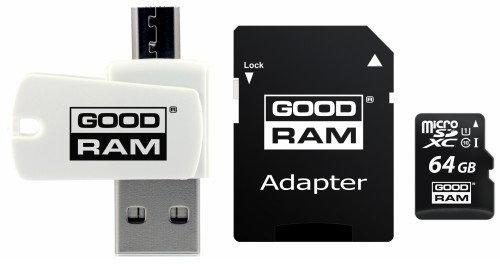 Goodram microSDHC + adapter + OTG čitač 64GB class10 memorijska kartica