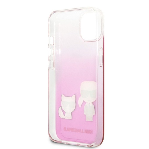 Apple iPhone 13 Pro Karl Lagerfeld PC/TPU Ikoničan Karl and Choupette futrola (Ružičasta) – KLHCP13LCKTRP