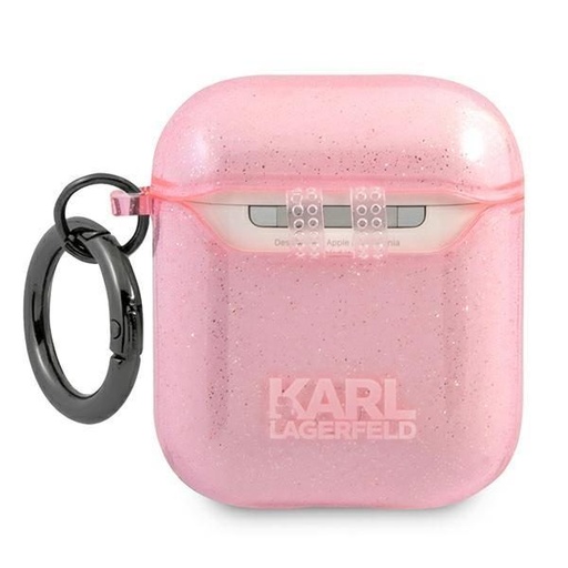 Apple AirPods 1/2 Karl Lagerfeld Choupette Glitter futrola (Ružičasta) – KLA2UCHGP