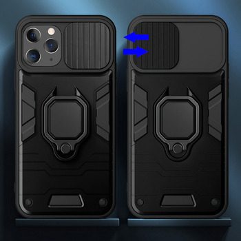 Apple iPhone 7 / iPhone 8 / iPhone SE 2020 / iPhone SE 2022 ring lens sa zaštitom kamere zaštitna maskica (Crna)