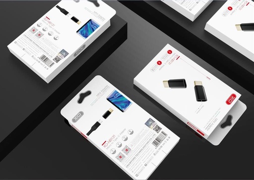 XO NB131 micro USB–USB-C podatkovni kabel adapter (Crna) – punjenje i prijenos podataka