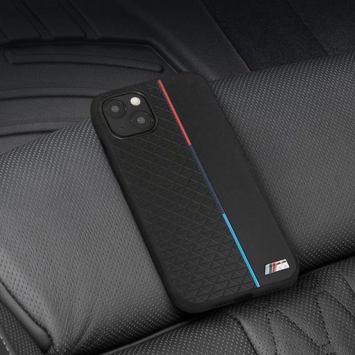 Apple iPhone 13 BMW PU futrola – Triangles Tricolor Line (Crna) - BMHCP13MTRTBK