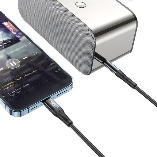 XO NB-R193A Lightning audio adapter (Crna) – 3.5 mm–Lightning, 1 m