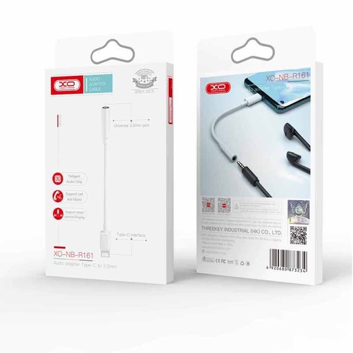 XO NB-R161 USB-C audio adapter (Bijela) – USB-C–3.5 mm, Bluetooth prijenos, punjenje ne podržan