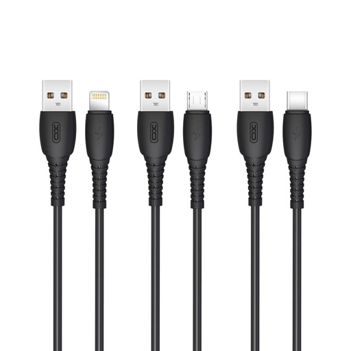 XO NB-P163 micro USB podatkovni kabel (Crna) – 1 m, 2.4A