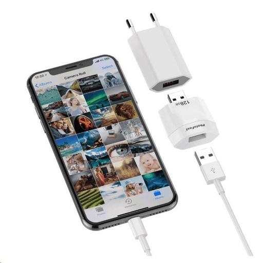 Photofast iOS 128GB Photocube smart uređaj za spremanje podataka, Bijela