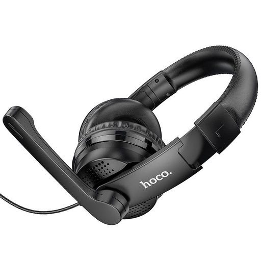 Hoco W103 žičani slušalice omnidirekcionalni s mikrofonom, 3,5 mm-es s priključkom, 1,2 od metar s kabelom, crna