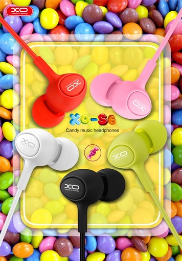 XO S6 Candy žičani slušalice (Ružičasta) – jack 3,5 mm s priključkom