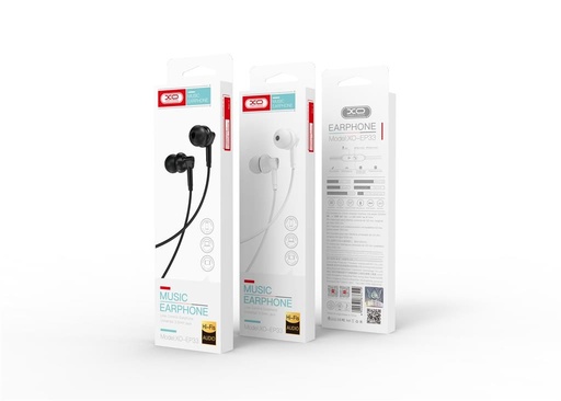 XO EP33 žičani slušalice, s mikrofonom, 3,5mm Jack s priključkom, crna