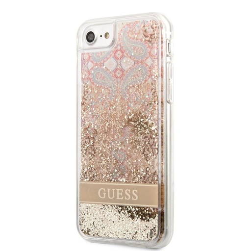 Apple iPhone 7/8/SE 2020/2022 Guess Liquid Glitter Paisley futrola (Zlatna) - GUHCI8LFLSD