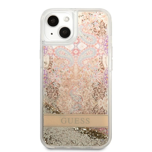 Apple iPhone 13 mini Guess Liquid Glitter Paisley futrola (Zlatna) - GUHCP13SLFLSD