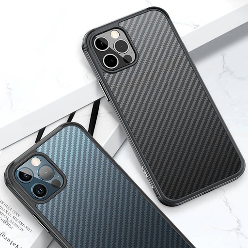 Apple iPhone 12/12 Pro Sulada carbon fiber zaštitna maskica (Crna)