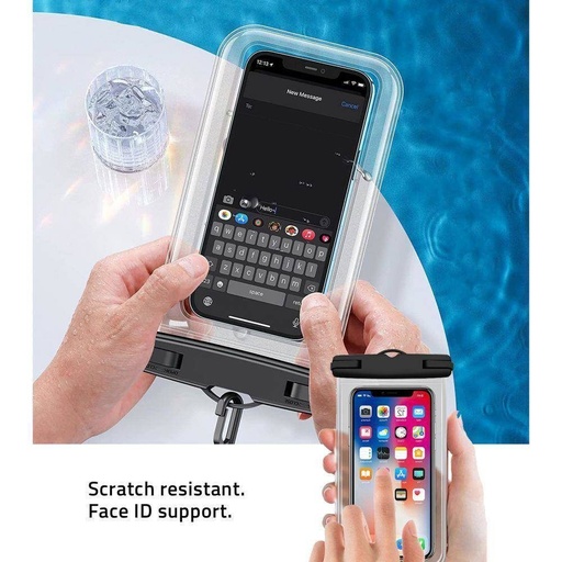 TECH PROTECT-Universal waterproof case vodootporan futrola, (Crno-prozirna)