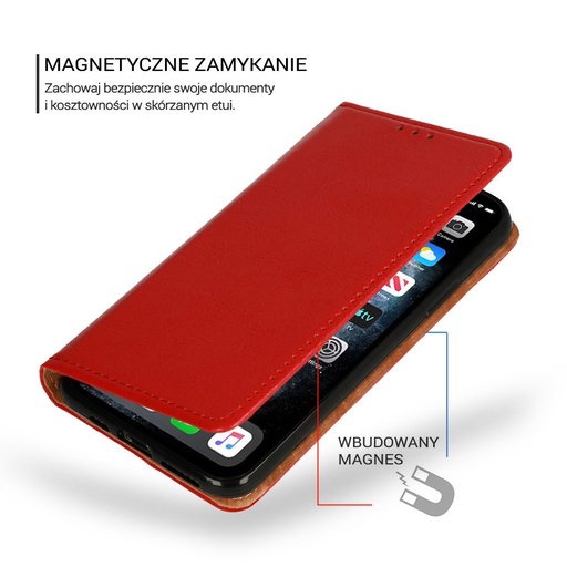 Samsung Galaxy S22 originalni koža preklopna futrola (Crvena)