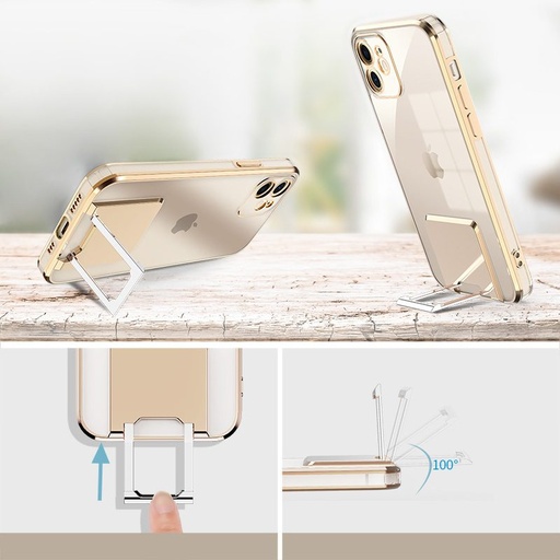 Apple iPhone 7/8/SE 2020/SE 2022 luxury s osloncem zaštitna maskica (Crna)