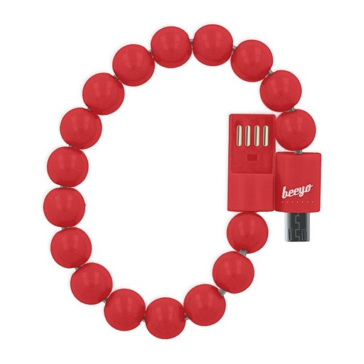 Beeyo narukvica microUSB kabel, crvena