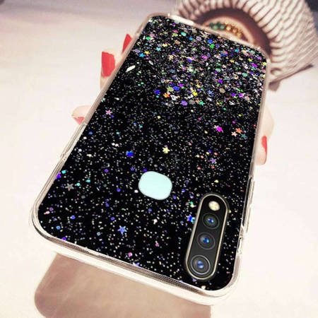 Apple iPhone 13 Mini glue glitter zaštitna maskica (Crna)