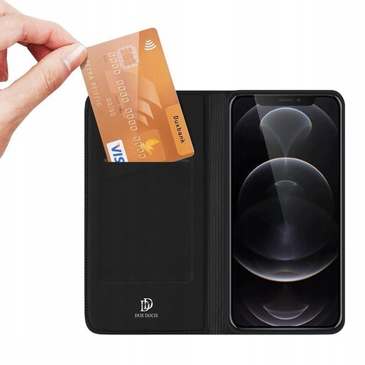 Apple iPhone 13 Pro Max DUX DUCIS skin koža preklopna futrola (Crna)