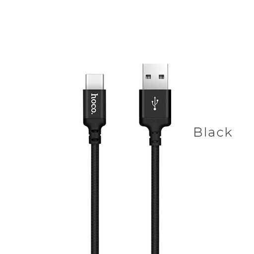 Hoco X14 type-C kabel, tkanina, 2,4A, 1m, crna