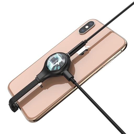 Borofone BV9 lightning razdjelnik (lightning punjač port+3,5mm jack utičnica), crna