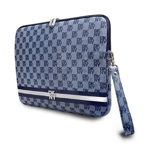 DKNY PU Leather Checkered Pattern and Stripe Laptop futrola 13" - 14" (Plava) - DKCS14PVSHLB)