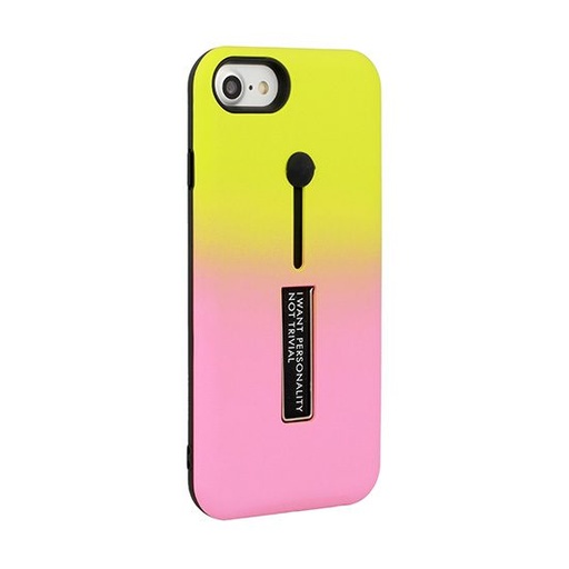 Apple iPhone 6/ 6S ring finger stand zaštitna maskica, žuta - ružičasta