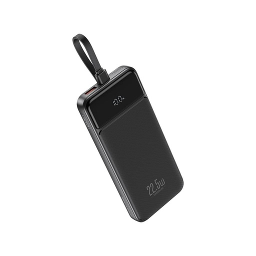 XO PR274 power bank 10000 mAh (Crna) – digitalni zaslon, PD 20W + QC 22.5W, 3 ugrađen kabel (2× USB-C, 1× Lightning)