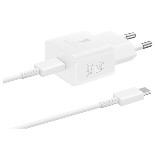 Samsung USB-C mrežni brzi punjač 25W + USB-C kabel (Bijela)