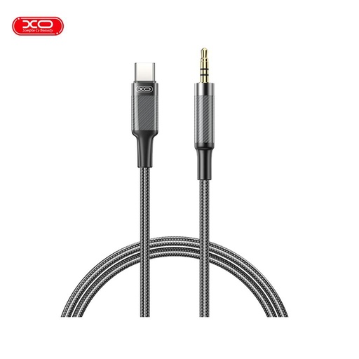 XO NB-R279B audio kabel Type-C - 3,5 mm Brushed Proziran (Crna)