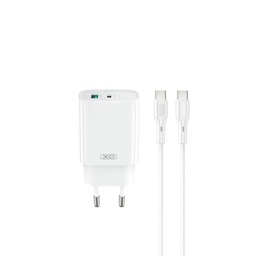 XO CE30 zidni punjač 30W 1x USB-A + 1x USB-C (Bijela)