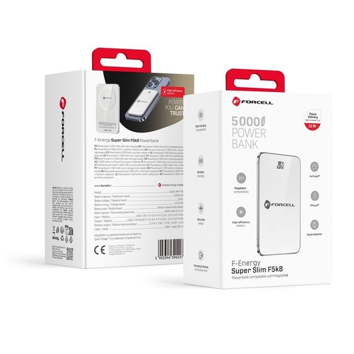 Forcell F-Energy SuperSlim F5K8 MagSafe power bank 15W 5000 mAh (Titanij Desert)